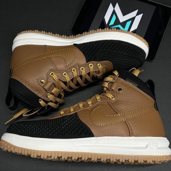 Nike Lunar Force 1 Duckboot Ale Brown Black 805899-202 Men’s Sizes - Picture 2 of 11